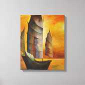 Chinese brok in Ochre en geel Canvas Afdruk (Voorkant)