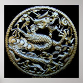 Chinese Bronze Dragon/Oriental Gift Print (Voorkant)