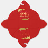 Chinese bruiloft kalligrafie penseelstreek dank u bedankdoosjes (Ongevouwen)