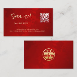 Chinese bruiloft QR Code RSVP Online Informatiekaartje