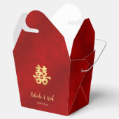 Chinese bruiloft Red White Gold Hartelijk dank Bedankdoosjes (Geopend)