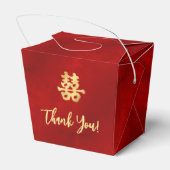 Chinese bruiloft Red White Gold Hartelijk dank Bedankdoosjes (Achterkant)