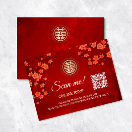 Chinese bruiloft RSVP Online | QR-code Informatiekaartje