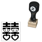 Chinese bruiloft uitnodigen of dank u kaart stempe 	rubberstempel (Gestempeld)