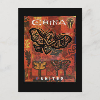 Chinese Butterflies Reis Briefkaart