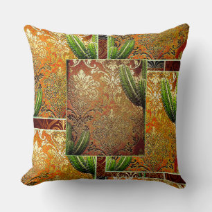  Chinese Cactus & Geometrisch Motief Kussen