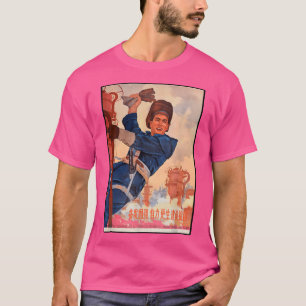 Chinese communistische hulpverlener Mandarijnse ve T-shirt