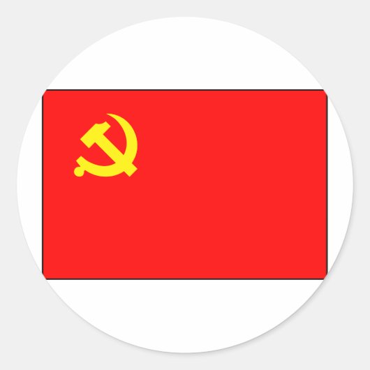 Chinese communistische partij ronde sticker (Voorkant)