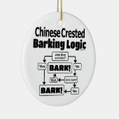 Chinese Crested Barking Logic Keramisch Ornament (Rechts)