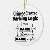 Chinese Crested Barking Logic Keramisch Ornament (Links)