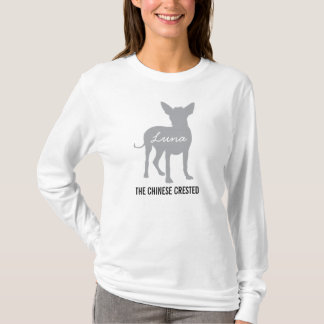 Chinese Crested Dog College met uw hond T-shirt
