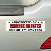 Chinese Crested Dog Security Bumpersticker (Op auto)