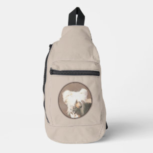 Chinese Crested Hairless Schilderij Originele Hond Sling Bag