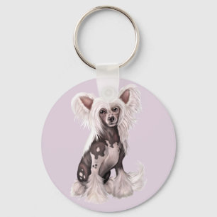 Chinese Crested Hairless Sit Sleutelhanger