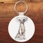 Chinese Crested Hairless Sleutelhanger (Voorkant)