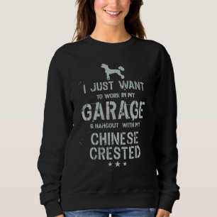 Chinese Crested Papa Garage Mannen Ophangen Trui
