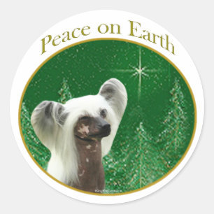 Chinese Crested Peace Ronde Sticker