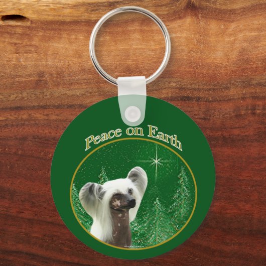 Chinese Crested Peace Sleutelhanger (Achterkant)