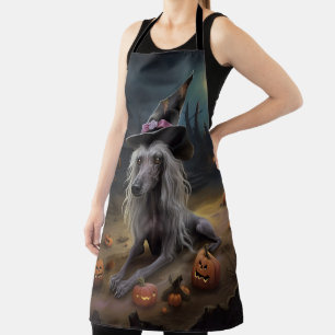 Chinese Crested Pompoenen Halloween Griezelen  Schort