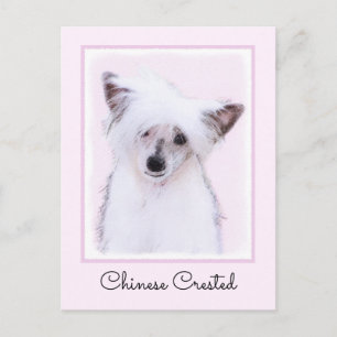 Chinese Crested Powderpuff-schilderijen - Dog Art Briefkaart