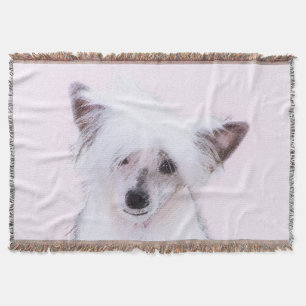 Chinese Crested Powderpuff-schilderijen - Dog Art Deken