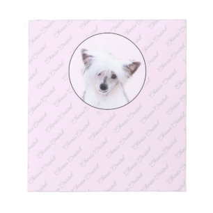 Chinese Crested Powderpuff-schilderijen - Dog Art Notitieblok