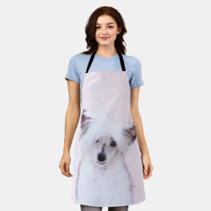 Chinese Crested Powderpuff-schilderijen - Dog Art Schort