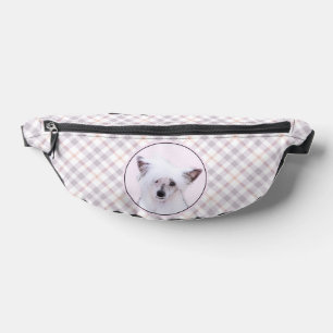 Chinese Crested Powderpuff Witte Schilderhond Kuns Heuptasje