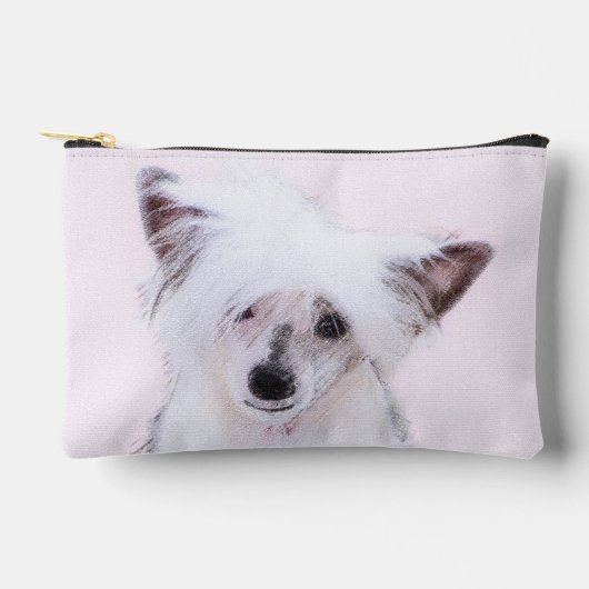 Chinese Crested Powderpuff Witte Schilderij Hond A Etui (Voorkant)