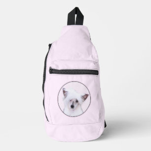 Chinese Crested Powderpuff Witte Schilderij Hond A Sling Bag