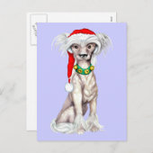 Chinese Crested Santa Feestdagenkaart (Voorkant / Achterkant)