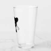 Chinese Crested Silhouette Crestie Dog Custom Glas (Links)