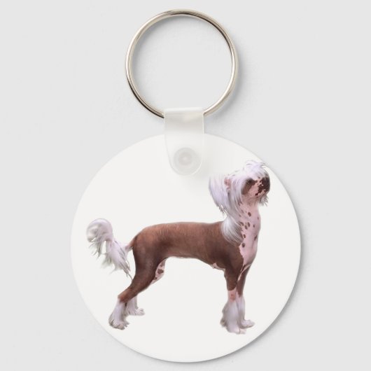 Chinese Crested Sleutelhanger (Voorkant)