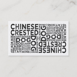 Chinese Crested Typografie Visitekaartje