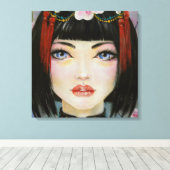 Chinese dollar canvas afdruk (Insitu (Houten vloer))