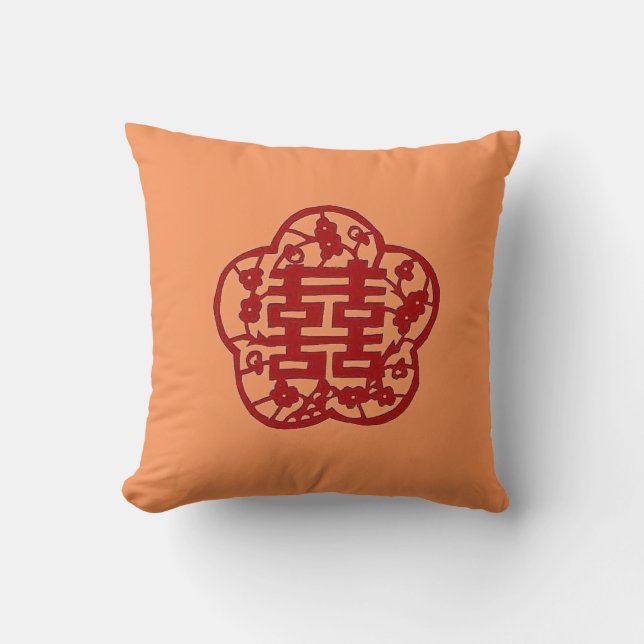 "Chinese Double Happiness Pillow" Kussen (Voorkant)