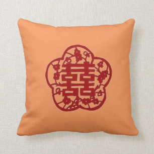 "Chinese Double Happiness Pillow" Kussen