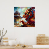Chinese draak (11) poster (Keuken)