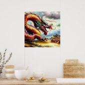 Chinese draak (16) poster (Keuken)