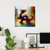Chinese draak (34) poster (Thuiskantoor)