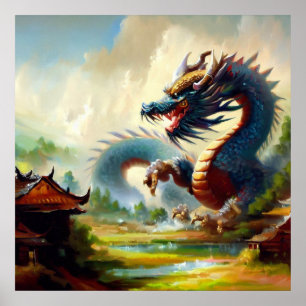 Chinese draak (36) poster