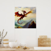 Chinese draak (7) poster (Keuken)