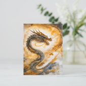 Chinese draak briefkaart (Staand voorkant)