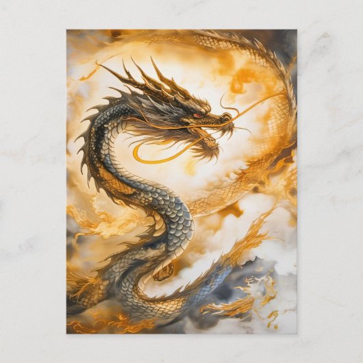 Chinese draak briefkaart (Voorkant)