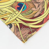 Chinese draak en tongbek fleece deken (Hoek)