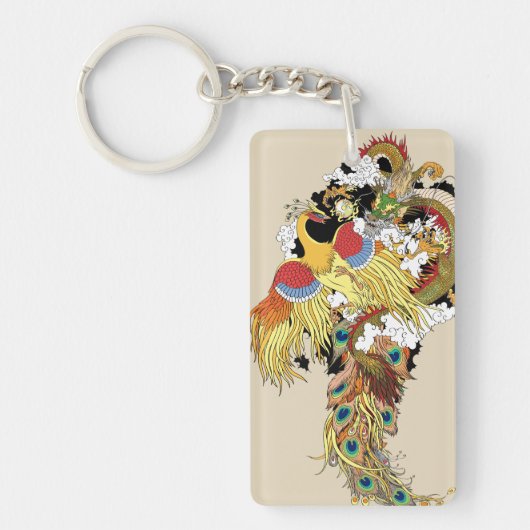 Chinese draak en tongvarken sleutelhanger (Voorkant)