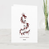 Chinese draak "HappyNewYear" Kaarten (Achterkant)