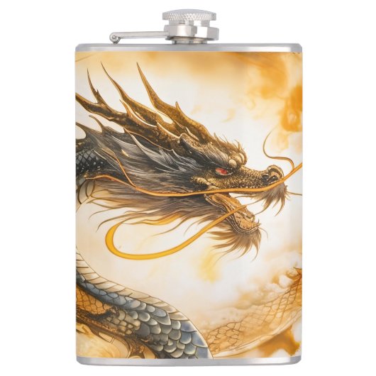 Chinese draak heupfles (Voorkant)