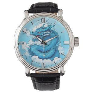Chinese draak in de wolken horloge