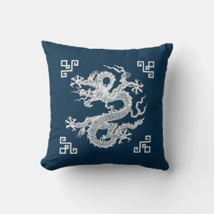 Chinese draak in het wit Kussen
